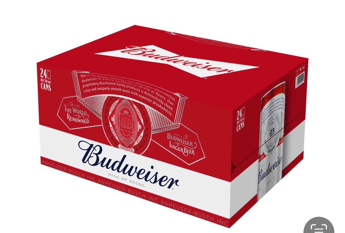 Budweiser Mỹ 330ml Thùng 24 Lon Cao Date