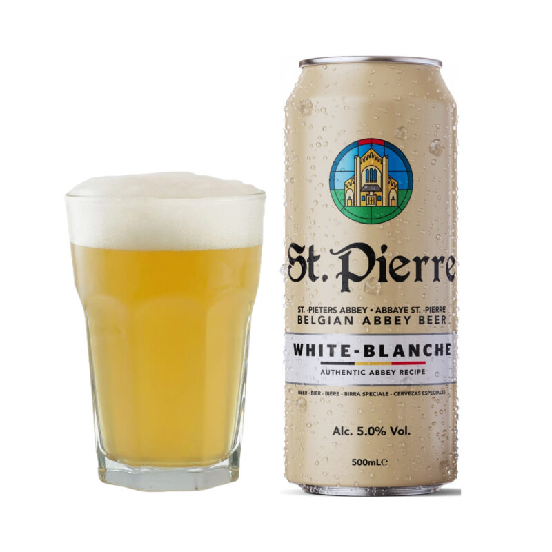 Bia St. Pierre White 5,0% Bỉ – 1 thùng 24 lon 500ml - Ảnh 2