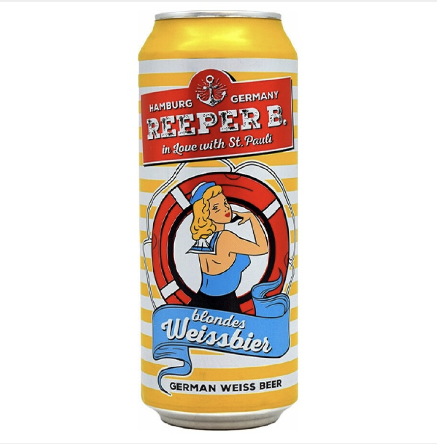 Bia Reeper B Weissbier 5,1% Đức – thùng 24 lon 500 ml