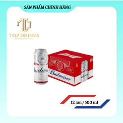 Bia Budweiser - Thùng 12 lon 500ml